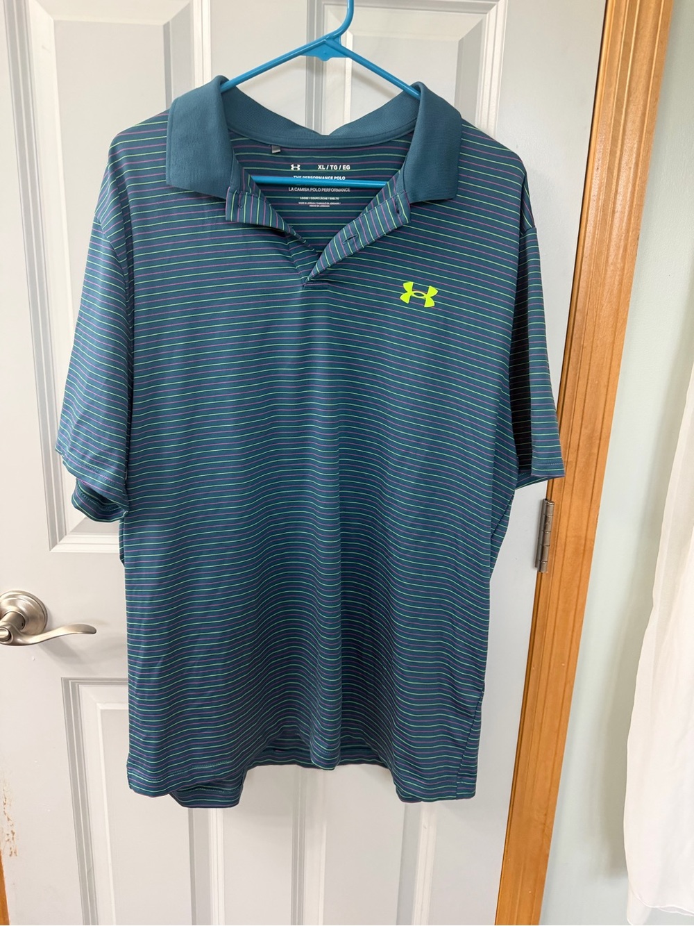 Under Armour Blue Striped Men’s Polo
